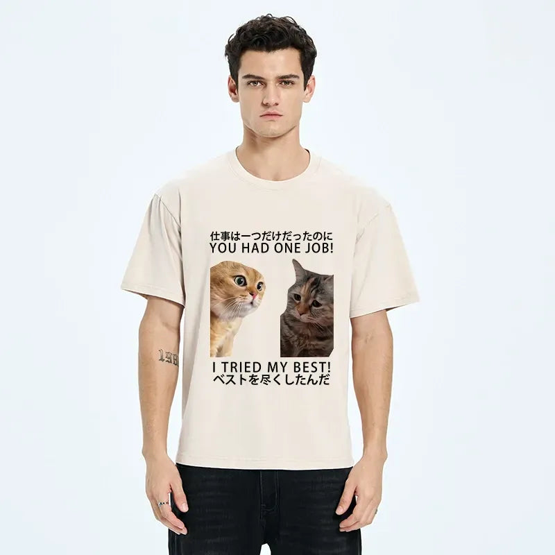 Kyoto Lion Washed T-Shirt for Streetwear