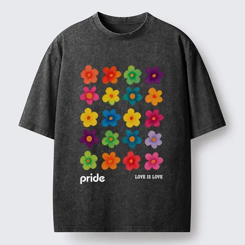 Colorful washed t-shirt for pride month gift