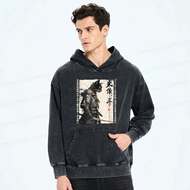 Kyoto Lion Washed Hoodie for Daily Wear