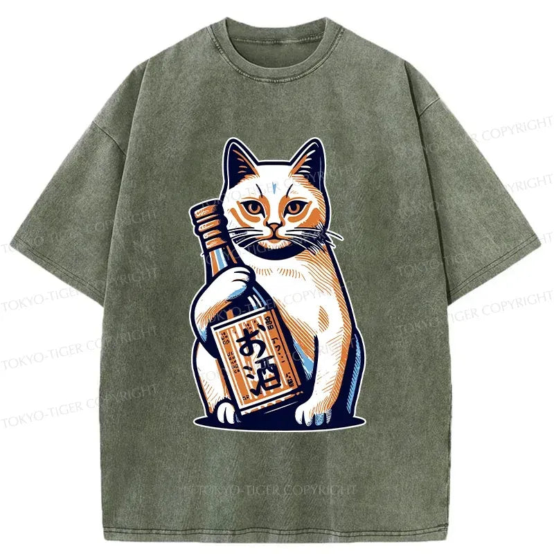 Cat wine t-shirt with free shipping