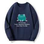 Kyoto-Lion Cool Frog Unbothered By Others Opinions Classic Sweatshirt