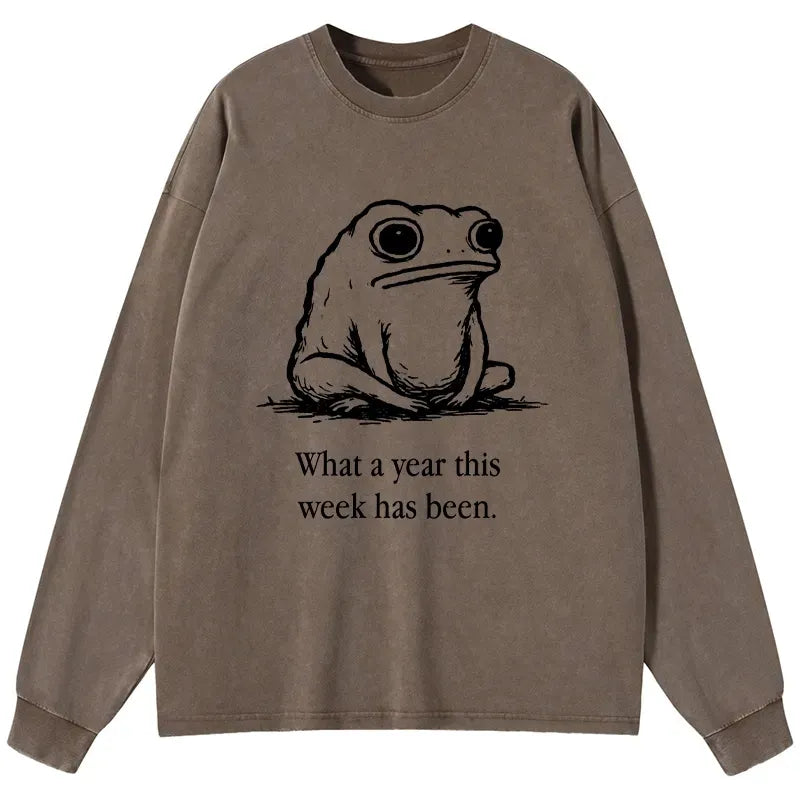 Japanese vintage washed long sleeve t-shirt for daily wear