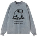 Japanese vintage washed long sleeve t-shirt for daily wear
