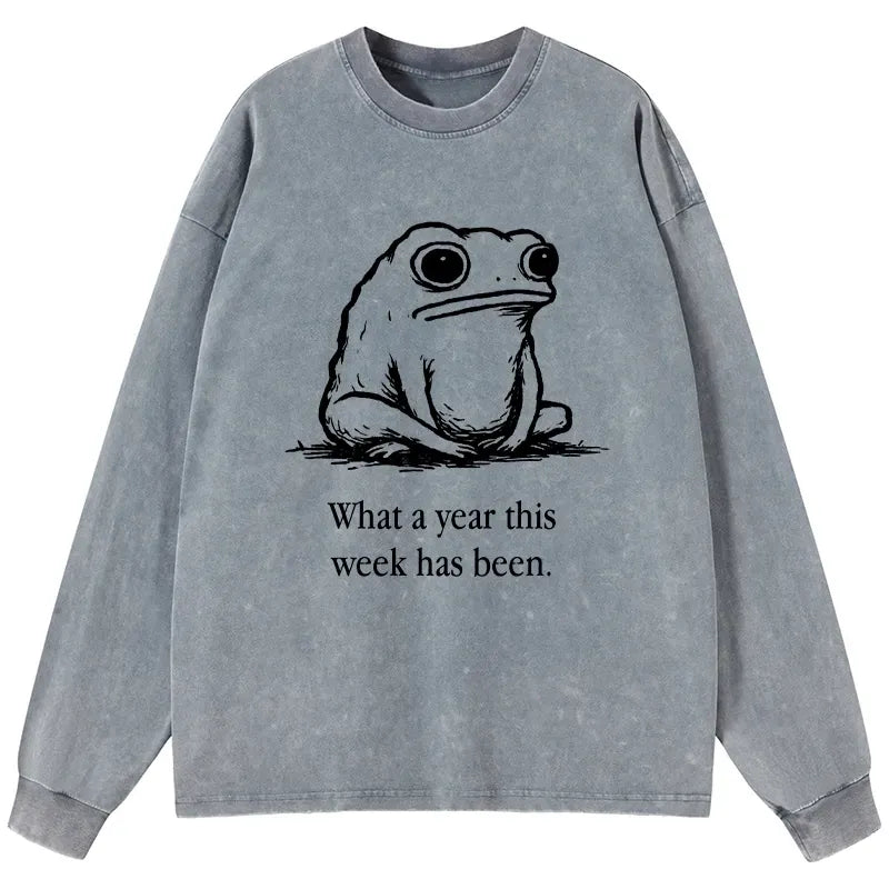 Japanese vintage washed long sleeve t-shirt for daily wear