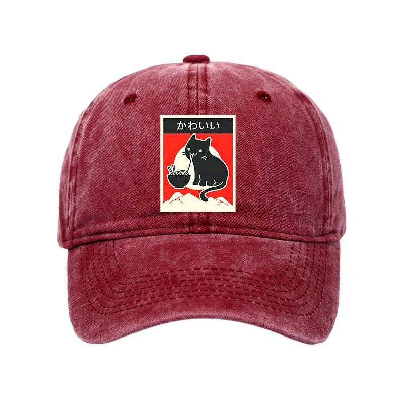 Japanese washed cap for daily wear