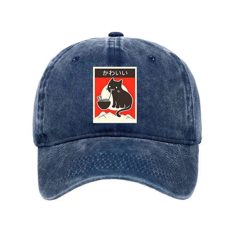 Japanese washed cap for daily wear