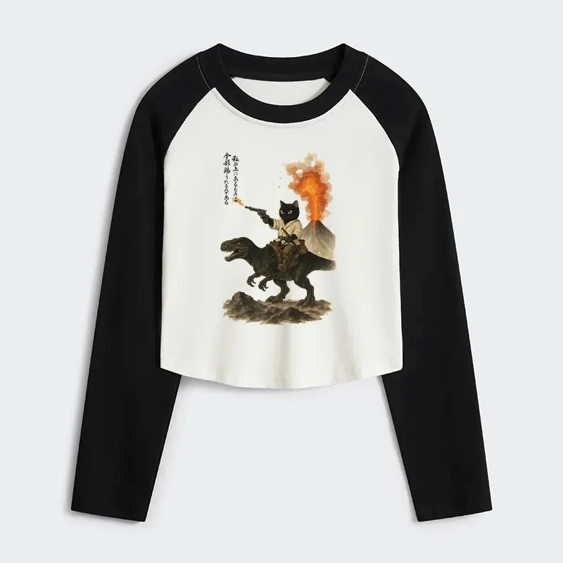 Trendy Japanese Culture Crop Top for Summer