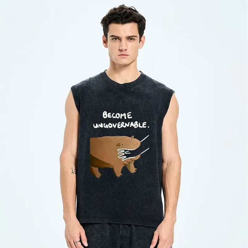 Retro summer tank for streetwear