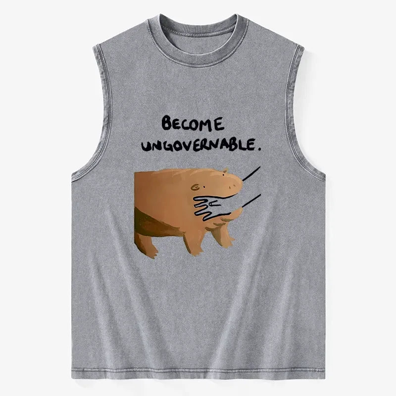 Japanese vintage washed tank top