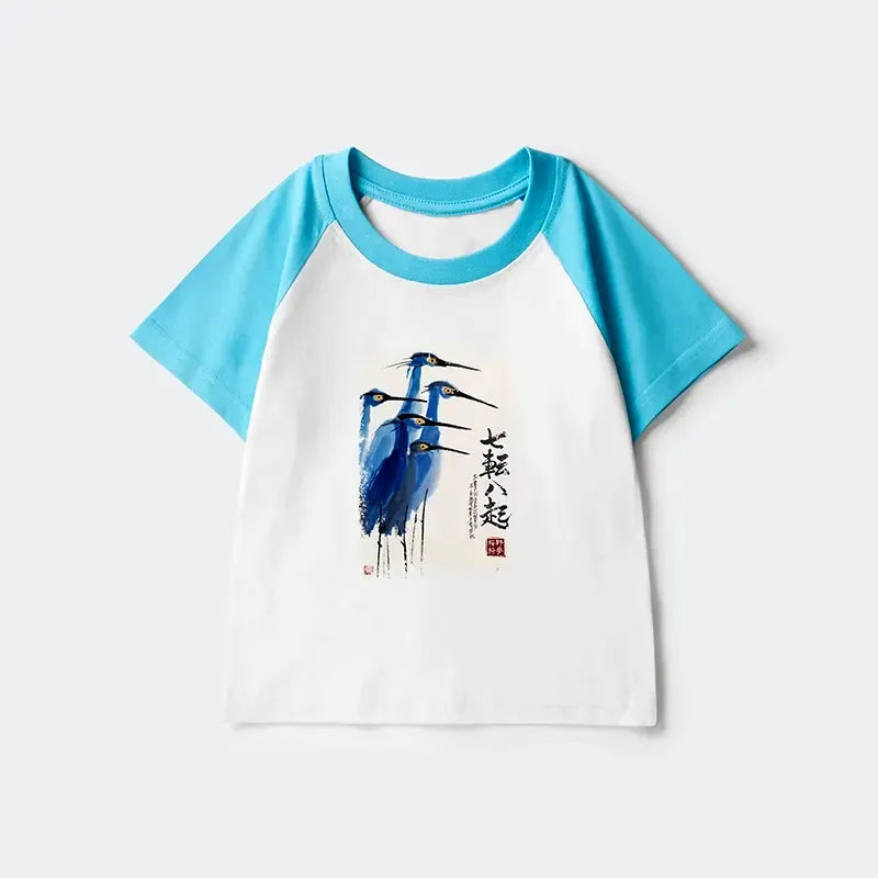 Kyoto-Lion Wings That Never Yield Kids Raglan T-shirt
