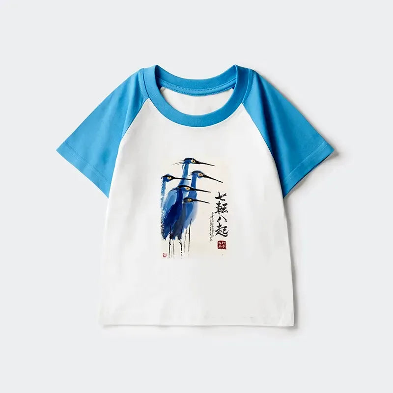 Kyoto Lion Kids Raglan T-Shirt
