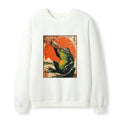 Kyoto-Lion Frog Drinking Beer Waffle Sweatshirt