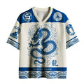 Azure Dragon Mesh Jersey for Fitness