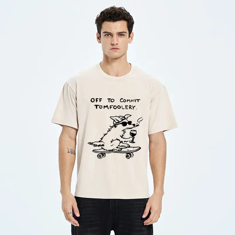Kyoto-Lion Unisex Cotton Tee for Daily Wear