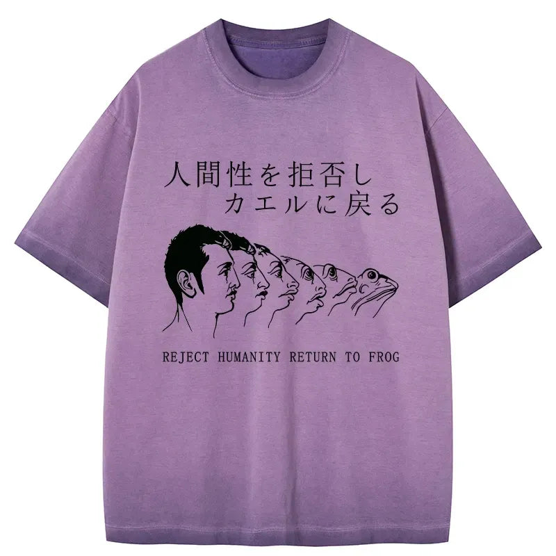 Kyoto-Lion Return To Frog Gradient Washed T-Shirt