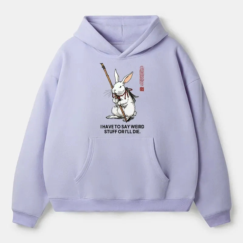Funny Rabbit Hoodie for Streetwear