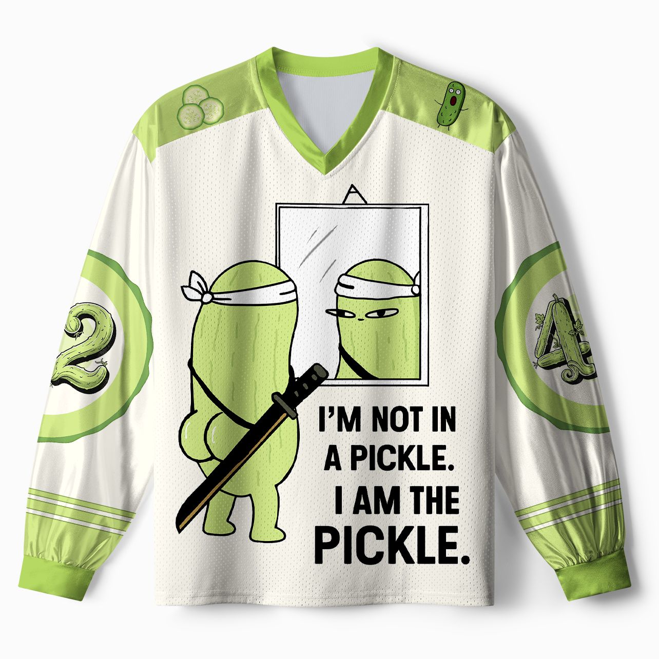 Funny Pickle Long Sleeve Jersey for Daily Wear