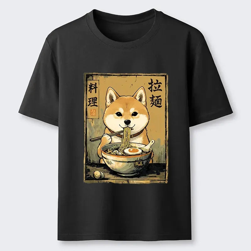Funny Ramen Shiba Inu T-Shirt for Summer