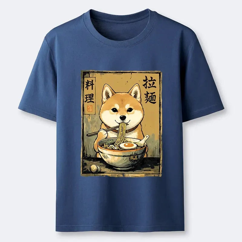 Funny Ramen Shiba Inu T-Shirt for Summer