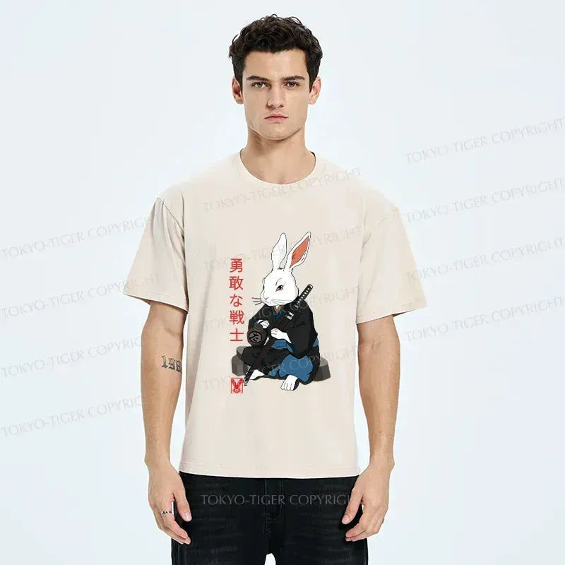 unisex samurai rabbit t shirt gift idea