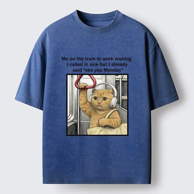 Unisex Ukiyo-e Cat Vintage T-Shirt
