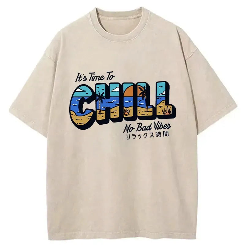 Kyoto Lion Washed T-Shirt for Daily Wear