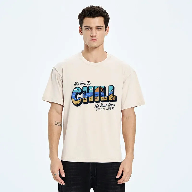 Kyoto-Lion It's Time To Chill Washed T-Shirt