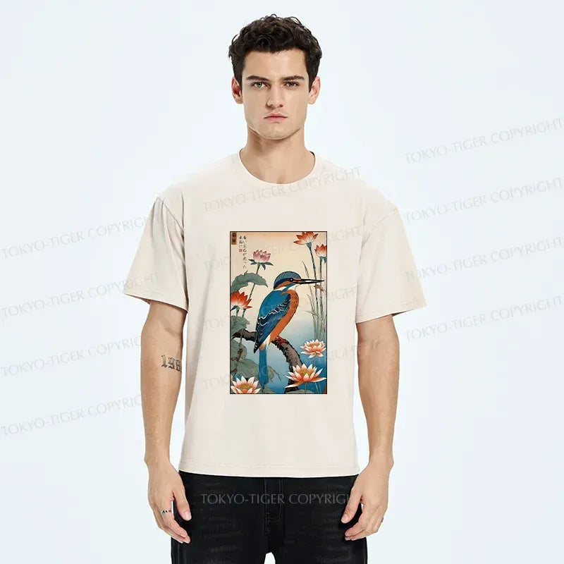 Japanese Ukiyo-e Kingfisher T-Shirt