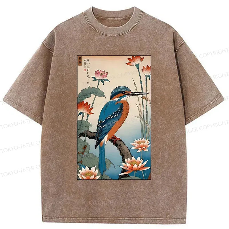 Japanese Ukiyo-e Kingfisher T-Shirt