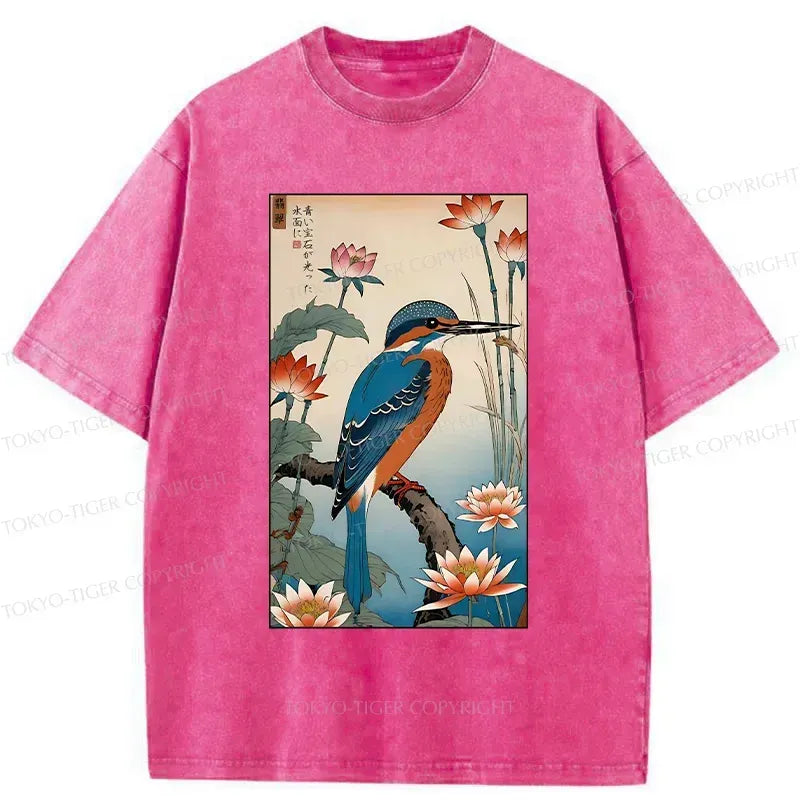 Japanese Ukiyo-e Kingfisher T-Shirt