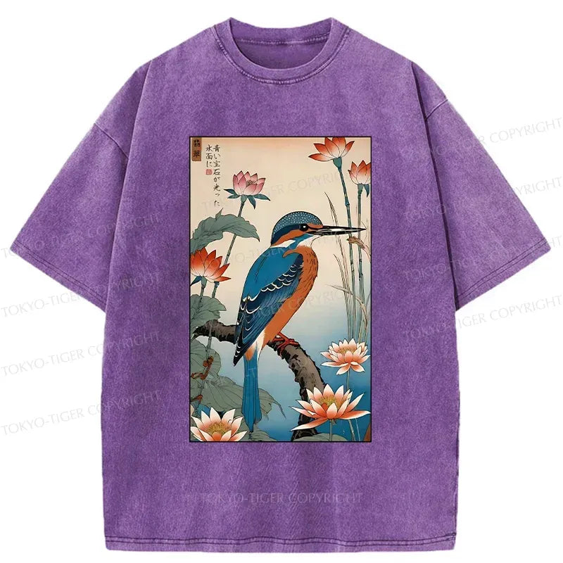 Japanese Ukiyo-e Kingfisher T-Shirt