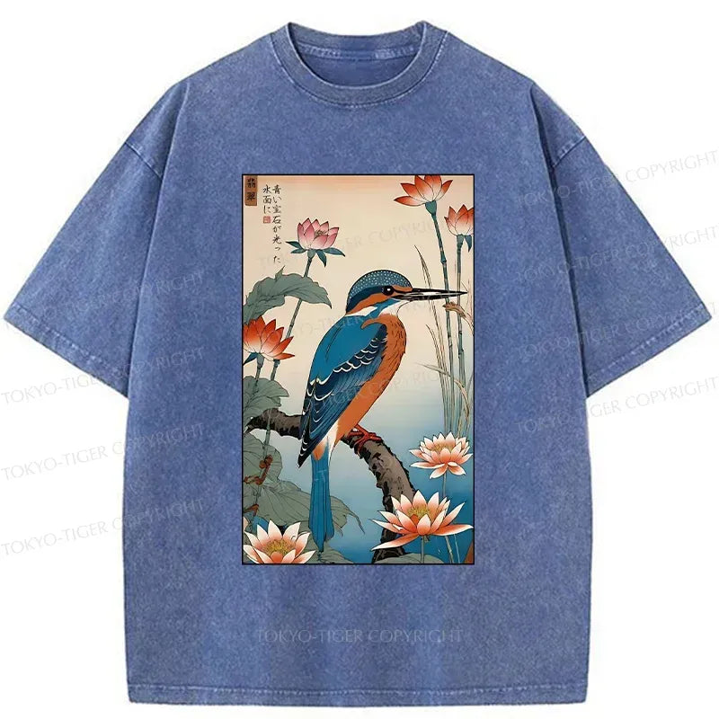 Japanese Ukiyo-e Kingfisher T-Shirt