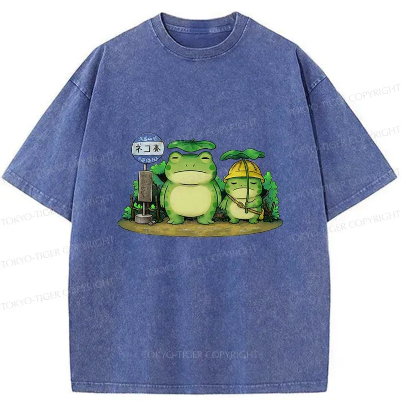 Kyoto-Lion Frog T-Shirt for Streetwear