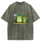Kyoto-Lion My Neighbor Frog Washed T-Shirt