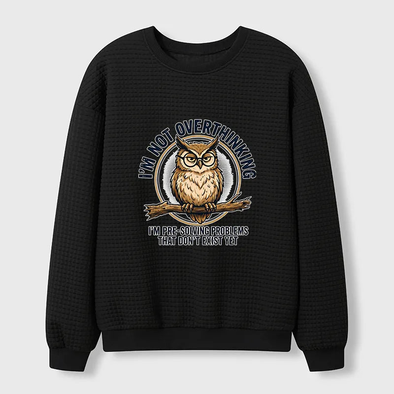 Kyoto-Lion Overthink Master Owl Waffle Sweatshirt