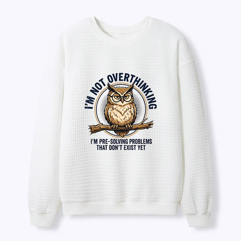 Kyoto-Lion Overthink Master Owl Waffle Sweatshirt