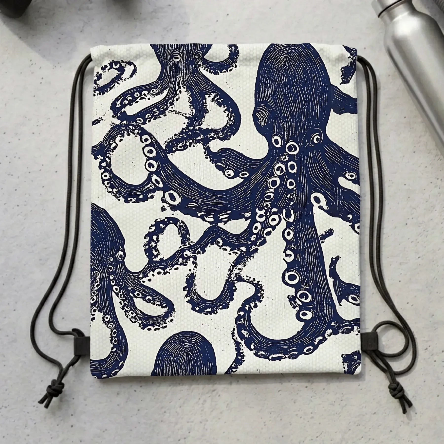 Octopus Drawstring Backpack for Travel