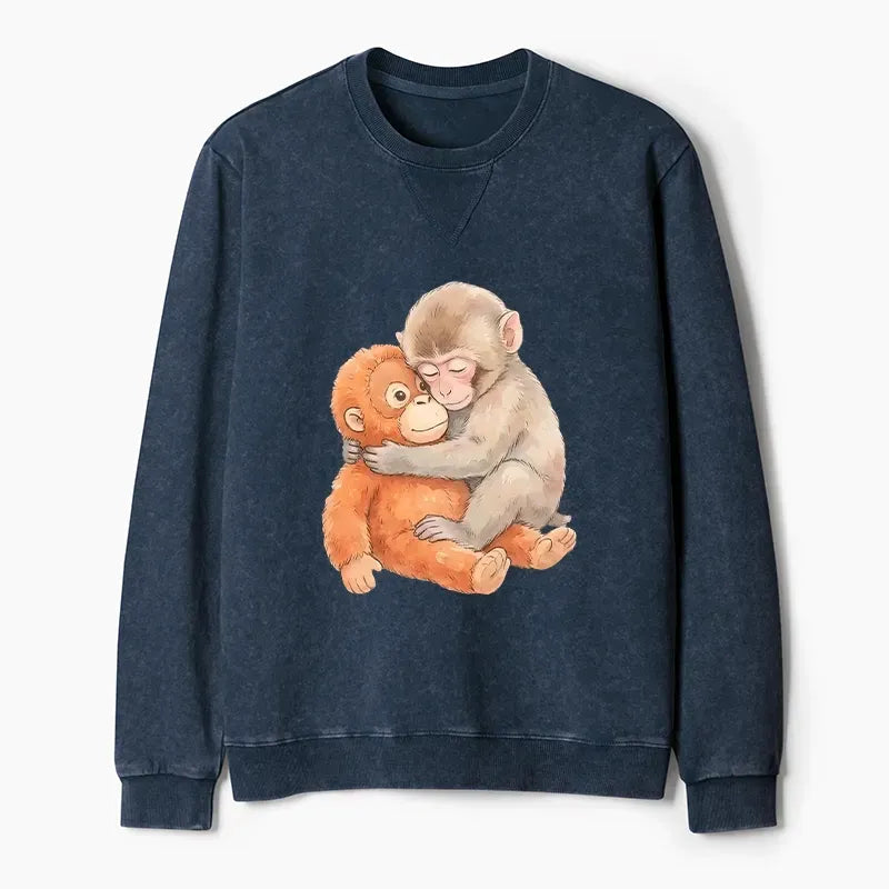 Japanese Washed Sweatshirt for Daily Wear