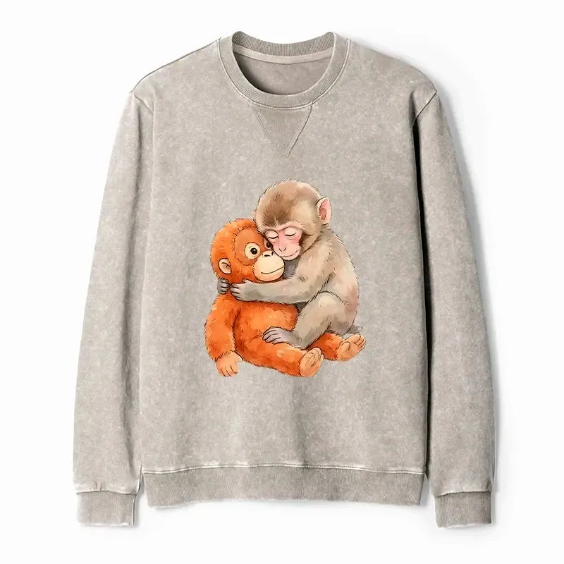 Japanese Washed Sweatshirt for Daily Wear