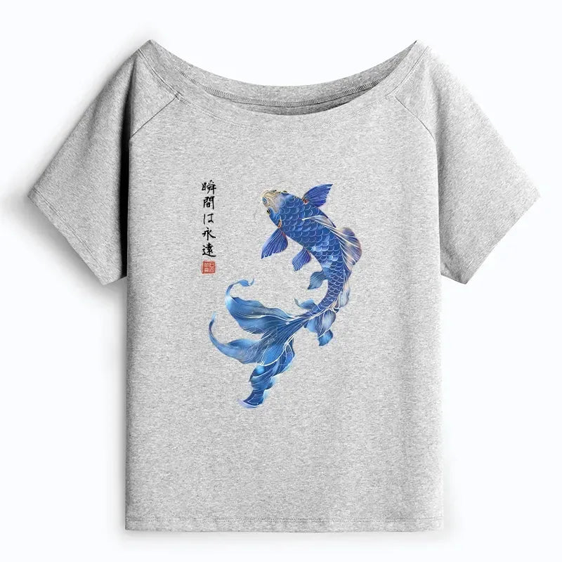Trendy Japanese Streetwear Off Shoulder Top