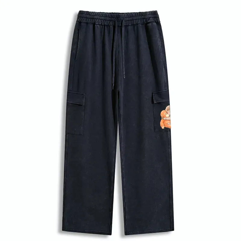 Kyoto-Lion Poor Punch Washed Utility Sweatpants