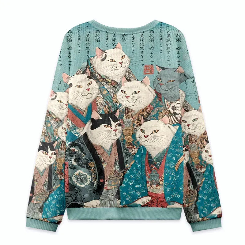 Best seller ugly Christmas sweatshirt for cat lovers