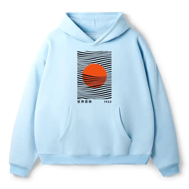 Japanese fleece hoodie for streetwear