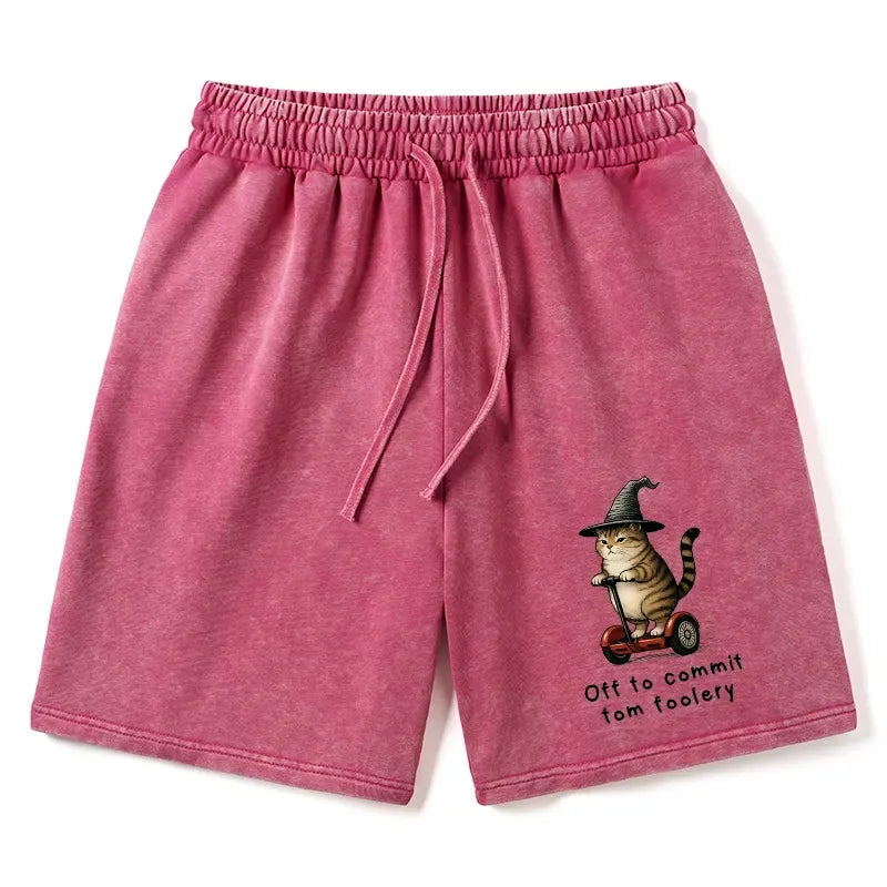 Orange Cat Segway Washed Shorts