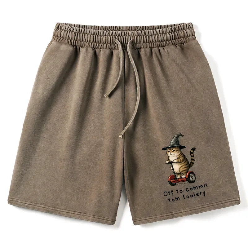 Orange Cat Segway Washed Shorts