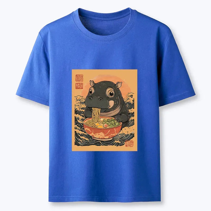 Kyoto-Lion Moo Deng Eat Ramen Classic T-Shirt