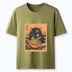 Japanese Lion Ramen T-Shirt for Daily Wear