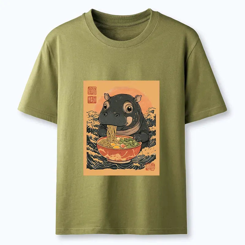 Japanese Lion Ramen T-Shirt for Daily Wear