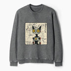 Japanese Robot Cat Washed Sweatshirt