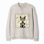 Japanese Robot Cat Washed Sweatshirt